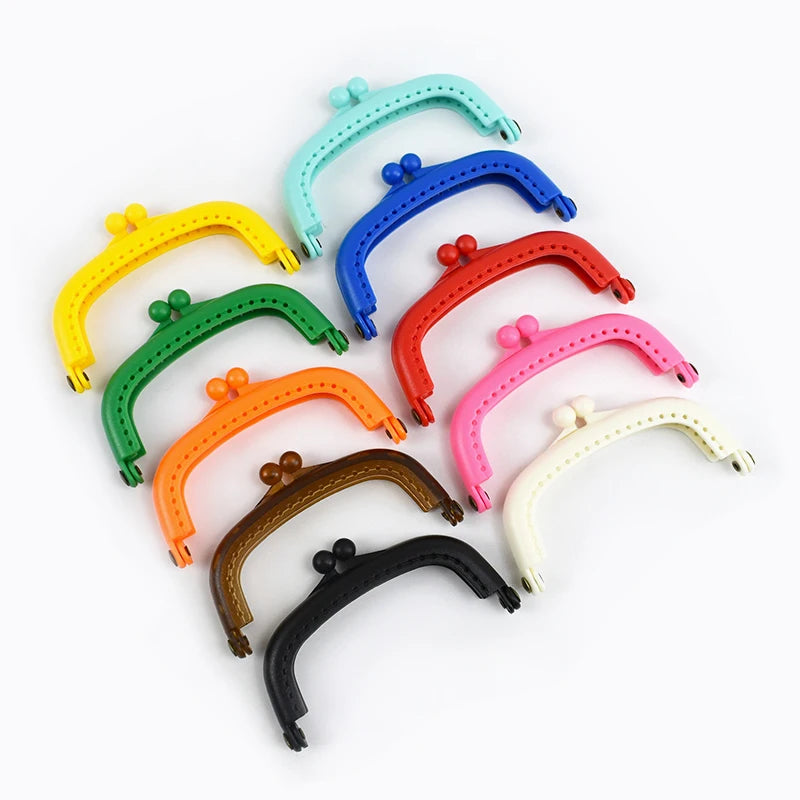 Deepeel MHD031 8.5cm Handbag Decorative Accessories Colorful Resin Purse Handle Frames No Hanger