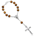 G88 Jewelry Catholic Christian Rosary Bead Bracelet Car Hanging Virgin Mary Pine Cross Bracelet