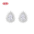 Hengdian Jewelry Water Cubic Zirconia 925 Sterling Silver Earrings Wholesale
