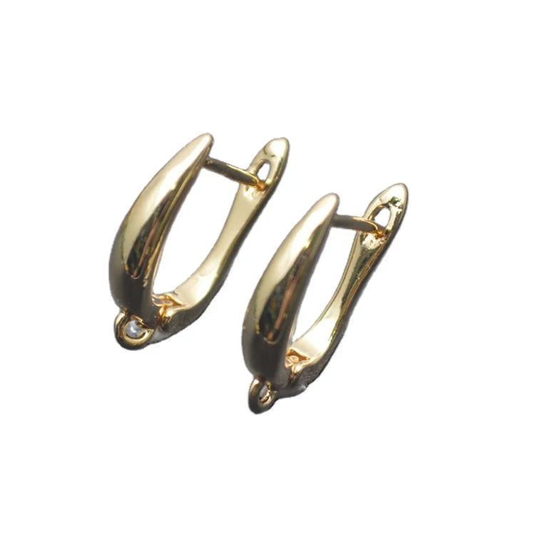 High Quality Nickel Free Non Tarnish Gold Plated Lever Back Smooth Earring Hooks Clasps Findings for Jewelry Making