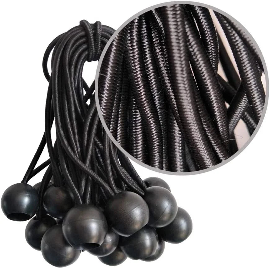 Wholesale Factory Cheap 4'' 6'' 9'' 12'' Ball Bungee Cords Tie Down Bungee Ball Cords for Tarp Canopy Shelter Tent Camping Cargo