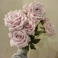 Q-1029 Artificial 9 Heads Diamond Rose Bouquet Wedding Decoration Flowers Silk Rose