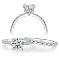 Source Manufacturer Moissanite Jewelry Wholesale Adjustable Moissanite Ring Women Finger Promise 925 Silver Moissanite Rings