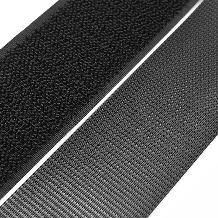 Strong Sticky Back Glue Double Side Self Adhesive Plastic Injection Adjustable Nylon Hook and Circle Loop Fastener Tape Strap