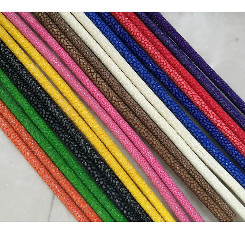 Fashion Jewelry Blue Stingray Leather Bracelet With Add Diamond Dot Drill FittingsWith Steel Plating Clasp