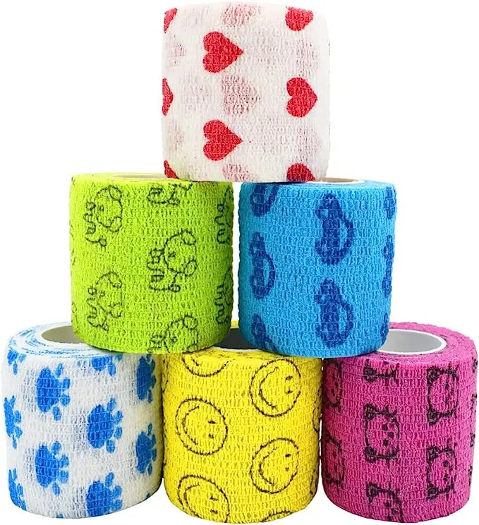 For the Person or the Pets Cat Dogs Horse and Other Animal Adhesive Wrap Bandage Vet Tape Wrap Dog Cat Bandage