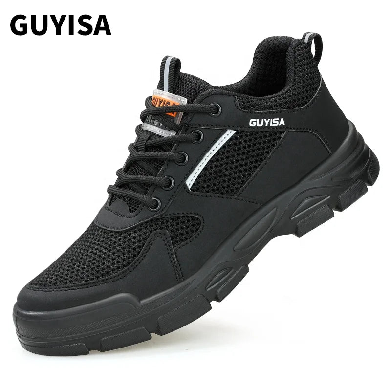 GUYISA Lightweight Steel Toe Safety Shoes Custom European Standard for Factory Use in Winter and Autumn