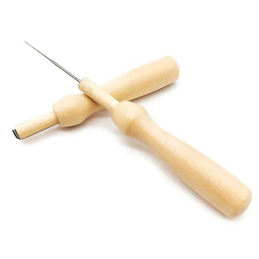 Wholesale DIY Wood Holder Felting Needle Kit Wool Felt Accessory Wooden Handle Handwork Tools for Embroidery Crafts Needlework