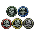 Multicolor Optional Embroidery Skull Combat Team Slogan Tactical Morale Badges Hook and Loop Armband Patches