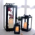 Black Candle Container Lamp Retro Wrought Iron Candle Holder Windproof Lamp Home Wedding Decoration Ornaments