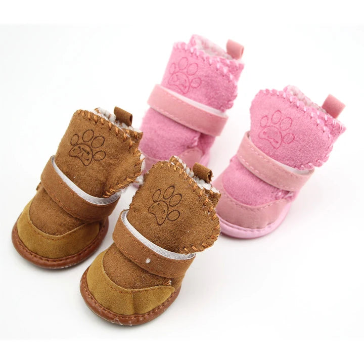 GMTPET Pet Products Factory OEM Wholesale Brown Pink  Five Size Wholesale Small Pet  Dog Cat Shoes Botas Para Perro
