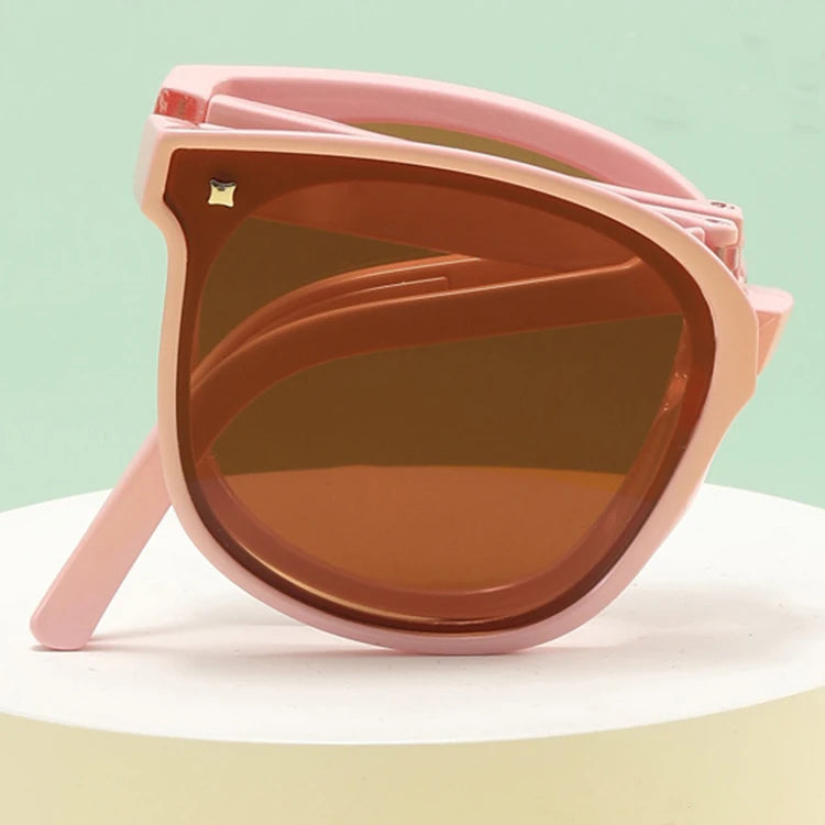 SKYWAY Fashion Oversized Folding Boys Girls Children Sun Glasses Colorful Foldable Kids Sunglasses