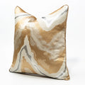 Modern Nordic Farmhouse Vintage Retro Abstract Geometric Pattern Gold Navy Lumbar Waist Luxury Throw Pillow Covers