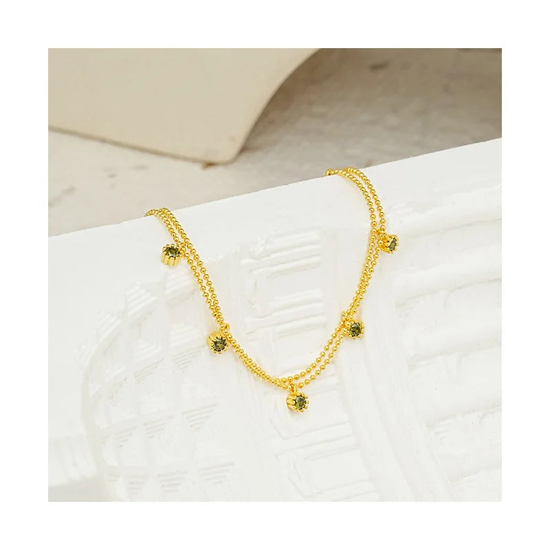 Free Video and Picture Bracelet Female S925 Sterling Silver Light Luxury Niche Ins Wind Zircon Double-layer Bracelet Jewelry