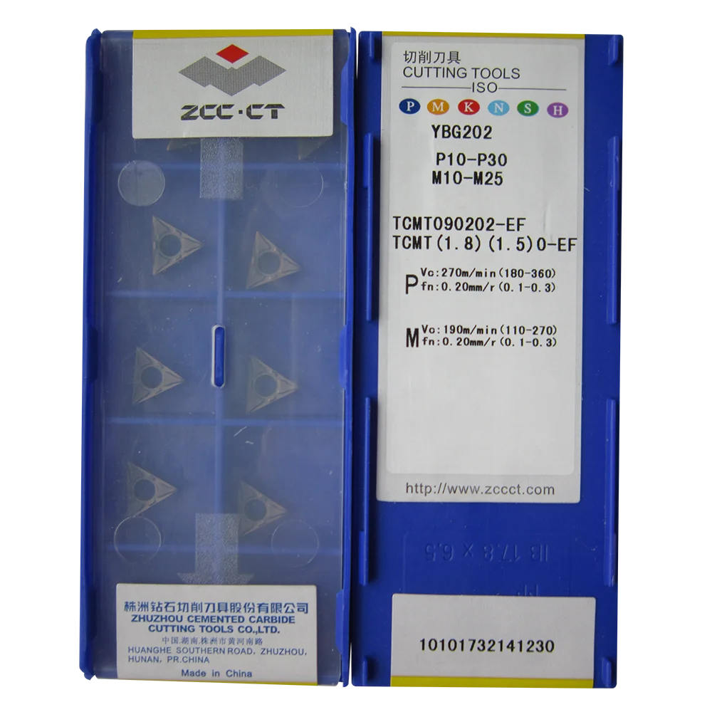 ZCC CT TCMT090202-EF TCMT 090202-EF Turning Carbide Inserts Cutter for Steel and Stainless Steel Metalworking Turning Inserts