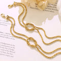 2022 New Women Fashion Geometric Knot Stainless Steel Chain Gold Plated Bracelet Jewelry