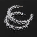 1eads Acrylic Crystal Hoop Earrings Unisex Trendy Women's Earring Transparent Attractive Kingdom Dynasty Style Clear and Simple