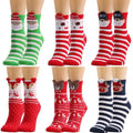 Wholesale Bulk Cute Animal Xmas Holiday Socks Women Cartoon Merry Christmas Crew Socks