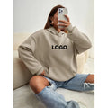 F230185 Custom Hoodies Fleece Cotton Puff Print Women's Letter Hoodies & Sweatshirts Casual Pullover Sweatshirt Women Hoodies