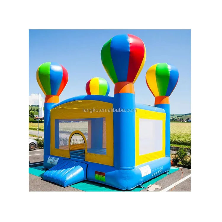 Multi Color Hot air Balloon air Jumper 0.55 Pvc Inflatable Jumping Bouncy Castle for Babies Kids Adults