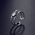 925 Sterling Silver Opening Ring Double Retro Diamond Ring Sterling Silver Ornaments Wholesale Versatile Single Products