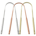 Zero Waste Premium Hygienic Non-Synthetic Grip Stainless Tongue Scraper for Cleaner Scraper