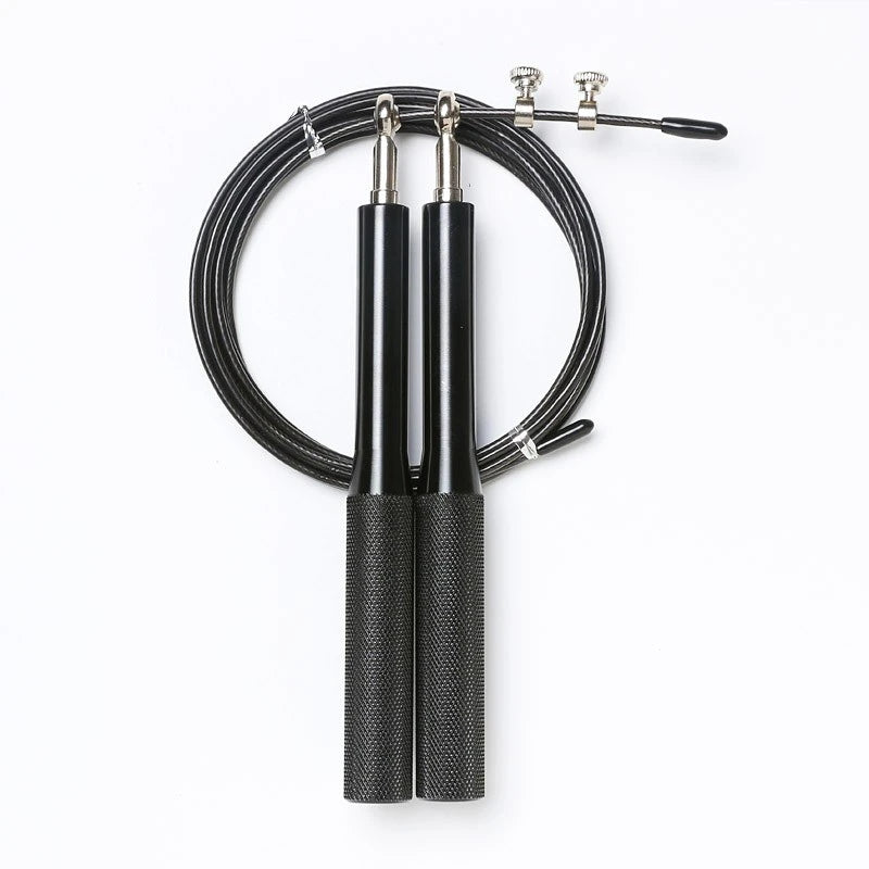 Home Fitness Workout Skipping Rope Aluminum Handle Steel Wire Bearing Speed Jump Rope