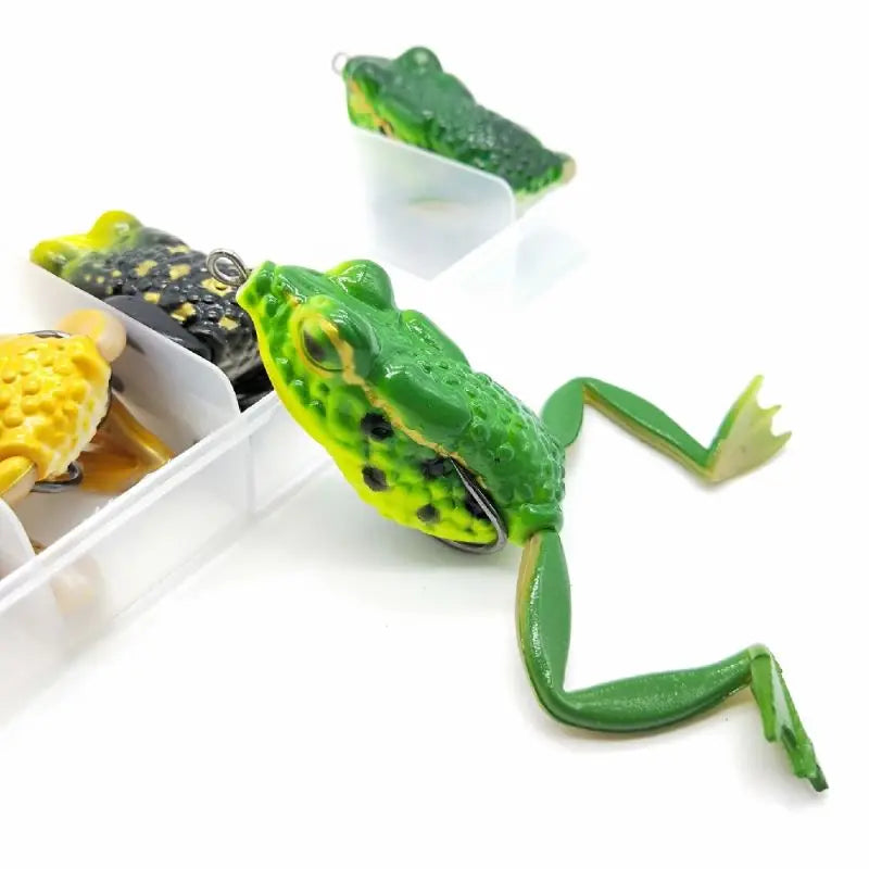Top Right SF008 16g 5.5cm Soft Toad Frog Lure Bass Fishing Lure Topwater  Bionic Lifelike Soft Frog Baits