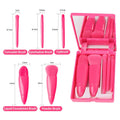 Rosy Makeup Brush Set Travel Size Mini Makeup Brushes Pink Set Private Label Makeup Brush Set With Mirror