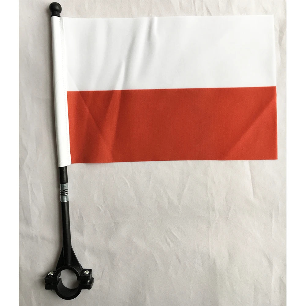 Polyester Custom Printing Different Country Bicycle Flag Handlebar Poland Flag  for Outdoor Cycling Decoration