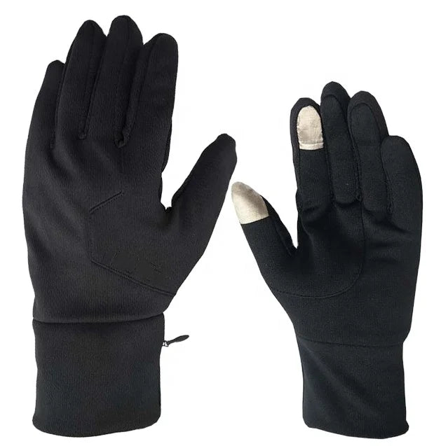 Fashion Winter Running Gloves for Men Women Touch Screen Running Exercise Gym Workout Warm Mittens With Zipper Pocket