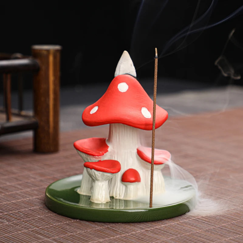 Mushroom Incense Holder Backflow Incense burner Waterfall Incense burner Fengshui Other Home Decor Handmade Incents Stick Burner