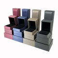Custom Logo Top Quality PU Leather Suede Insert Boxes Ring Necklace Bracelet Gift Packaging Plastic Jewelry Box