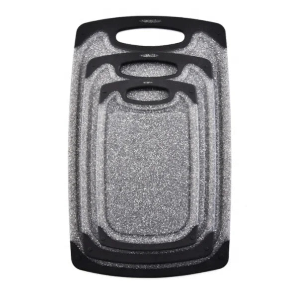 Kitchen Square PP Chopping Blocks (Single Piece)-Juice Grooves with Easy-Grip Handles Non-Porous Sustainable