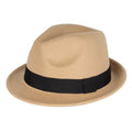Wholesale Classic Vintage Men Women Fashion Solid Color Short Brim Jazz Fedora Hats