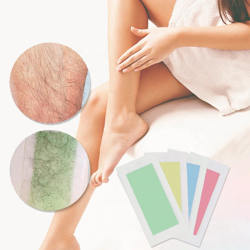 40pcs Face Body Hair Removal Cream Depilatory Wax Strips Paper Waxing Remover Kit Skin Care