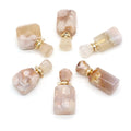 HZ Wholesale High Quality Natural Polished Cherry Blossoms Agate Refined Oil Bottle Crystal Perfume Bottle Pendant