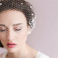 IVANHOE Vintage Large Mesh Double-sided Hair Comb Bride Veil Short Styling Headwear Wholesale