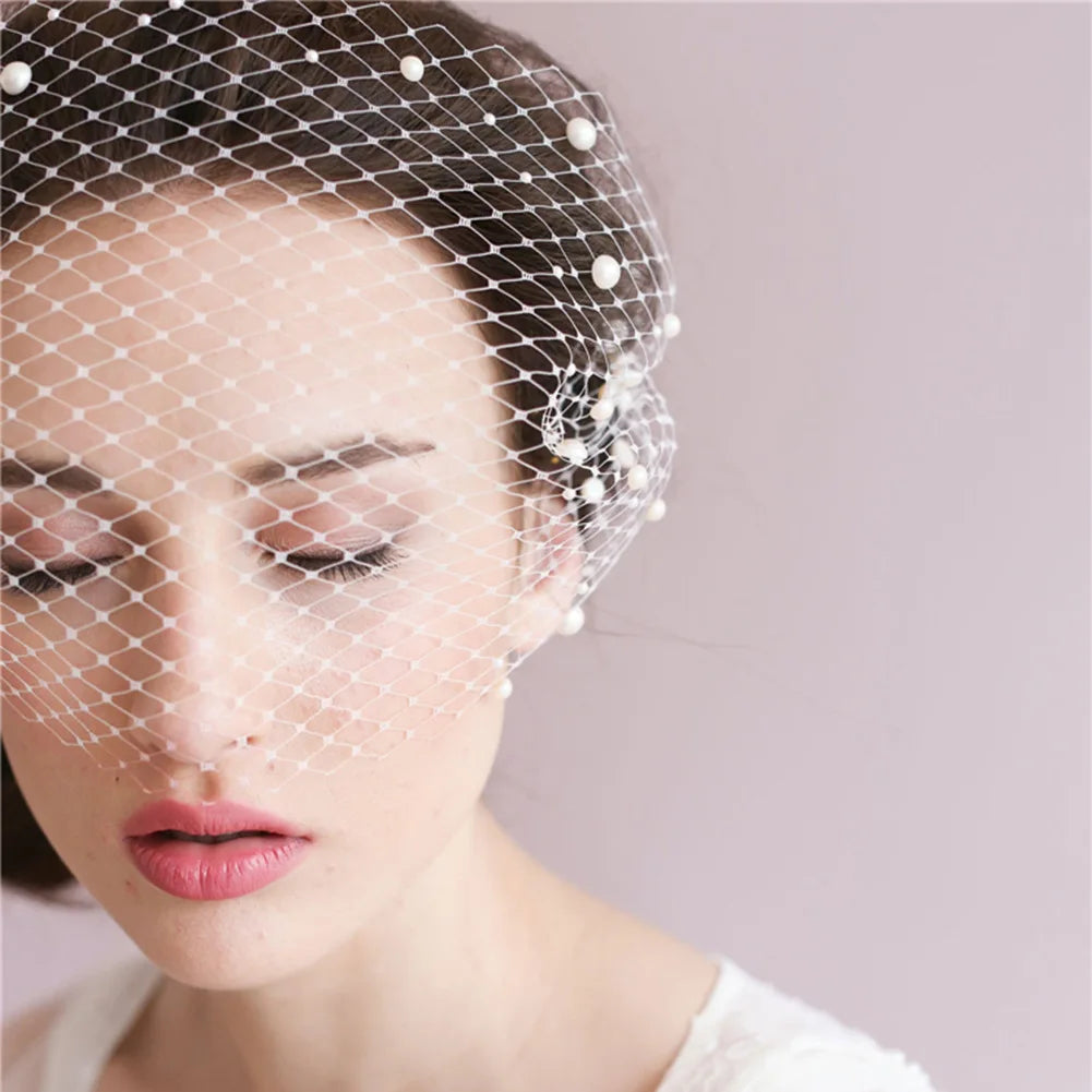 IVANHOE Vintage Large Mesh Double-sided Hair Comb Bride Veil Short Styling Headwear Wholesale