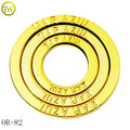 Rust Prevention Beachwear Flat Rings Accessory Custom logo Engraved Name Round Clasp Buckles for Bikini