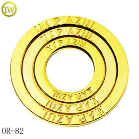Rust Prevention Beachwear Flat Rings Accessory Custom logo Engraved Name Round Clasp Buckles for Bikini