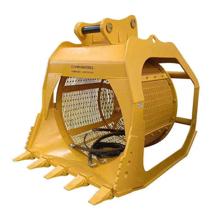 Excavator Rotary Screening Bucket Pipeline Backfill Tumbler Screening Bucket Hydraulic Screening Bucket