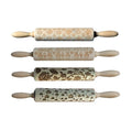 Wholesale New Design Eco-Friendly Kitchen Baking Wooden Rolling Pin 35x4.5cm Natural Custom Logo Easter Engraved Pastry Board