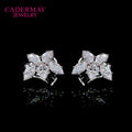 14K 18K Pure Gold Moissanite Earrings D VVS1 Pear Marquise Shape Lab Diamond Fancy Moissanite Stud Earrings for Gifts