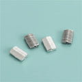 6*11mm Vintage 925 Sterling Silver Flat Striped Rectangle Spacer Beads for Diy Bracelet Necklace Jewelry Making Accessories
