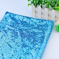 Nanyee Textile Glitz Sparkly Light Blue 3mm Sequin Fabric on Poly Mesh for Tablecloth