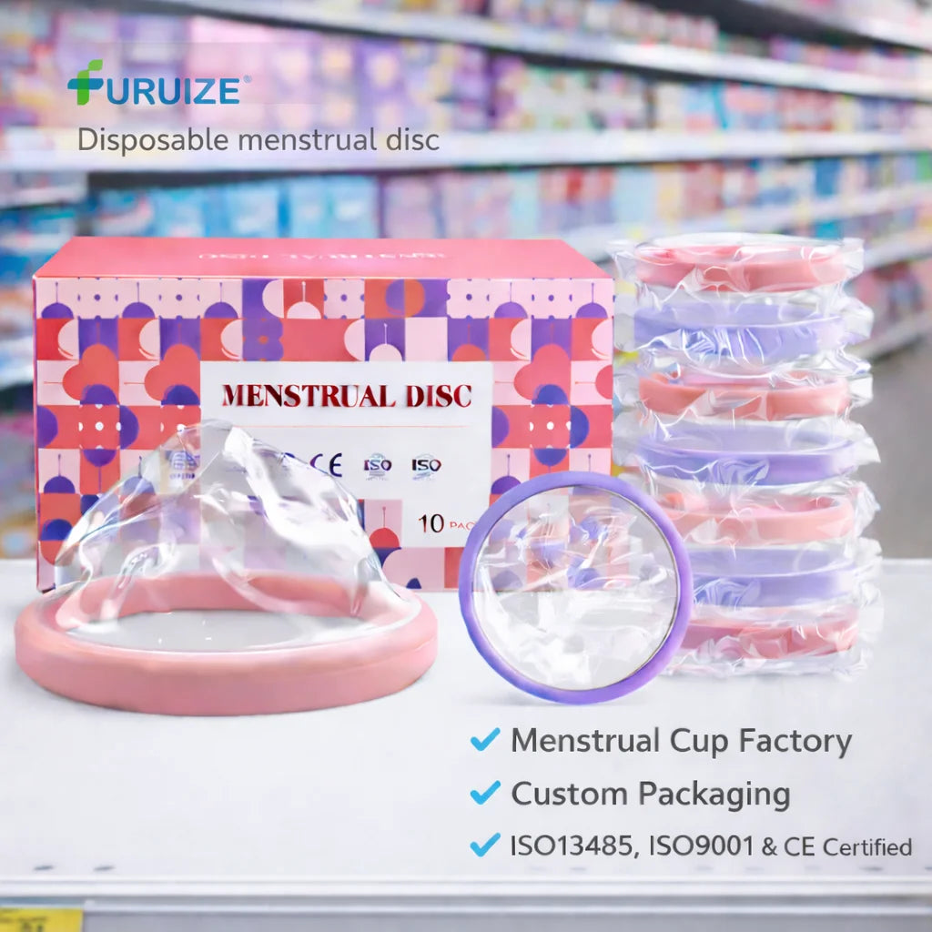 Furuize Disposable Menstrual Disc Single Use Period Cup Alternative for Women Hygienic Monthly Protection
