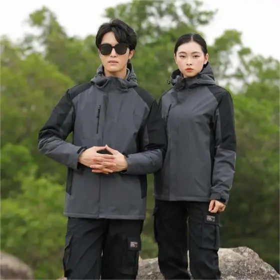 Men's Custom Logo Winter Pullover Windbreaker Jacket for Outdoor Hiking and Work 2024 Waterproof Zipper Closure