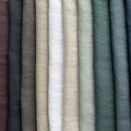 Custom Organic Eco Friendly Woven Yarn Dyed Soft 100% Washed Linen Fabric for Premium Shirt Dress Sofa Garment