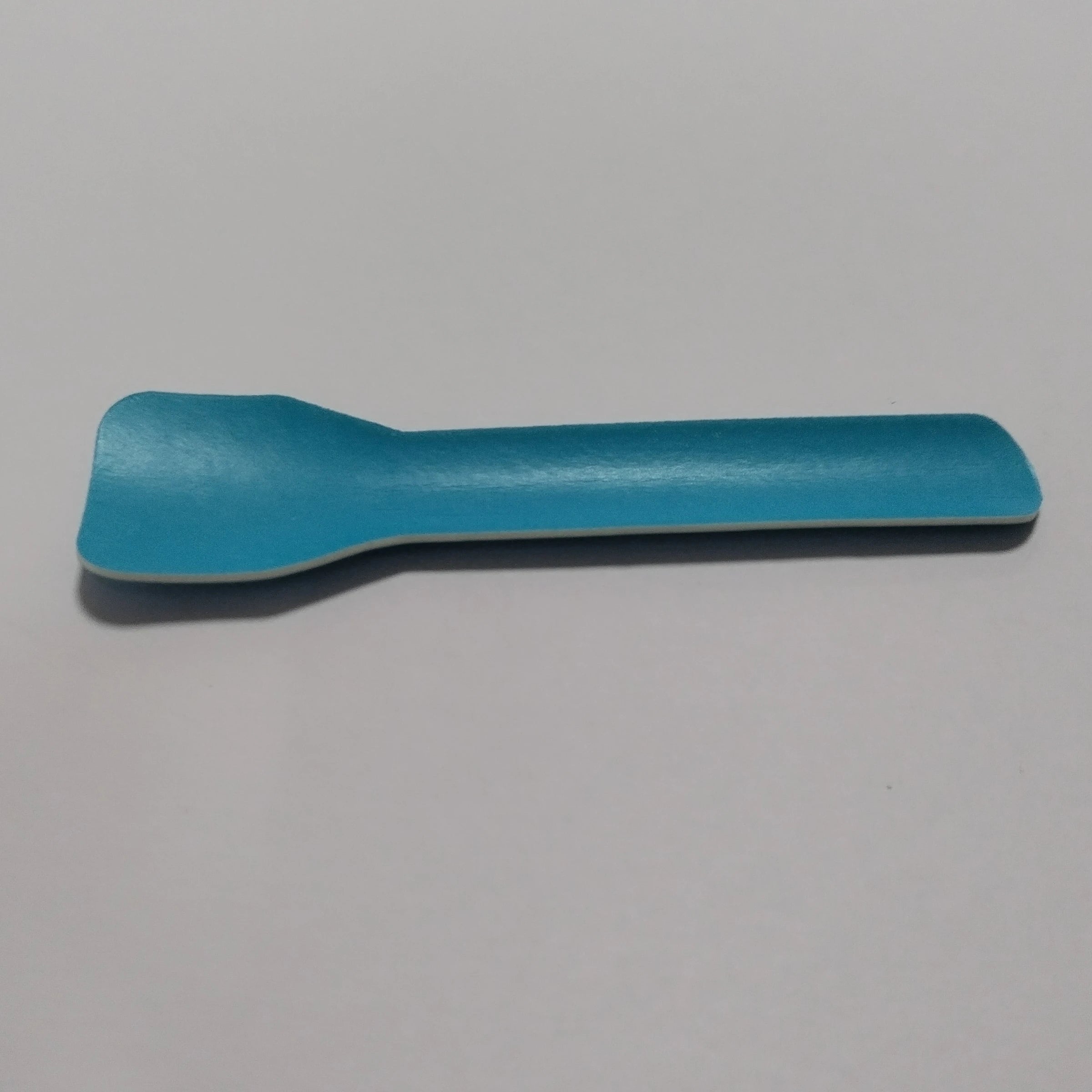 Hot Sell Length 94mm Biodegradable Stronger Measuring Spoon Blue Ice Cream Yogurt Tasting Paper Spoon